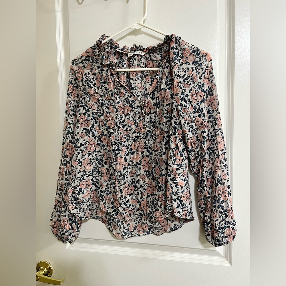 Veronica Beard silk peasant blouse